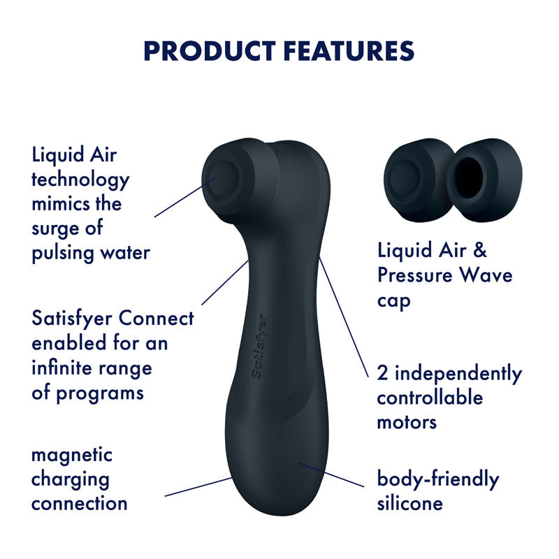 Satisfyer Pro 2 Generation 3 With App Control Dark Grey Dark Grey Touch Free Usb Rechargeable Clitoral Stimulator