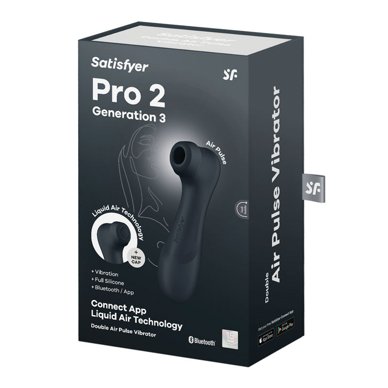 Satisfyer Pro 2 Generation 3 With App Control Dark Grey Dark Grey Touch Free Usb Rechargeable Clitoral Stimulator