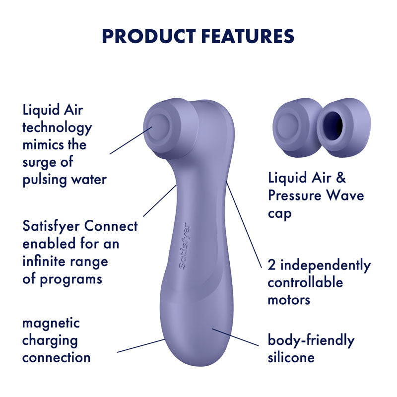 Satisfyer Pro 2 Generation 3 With App Control Lilac Lilac Touch Free Usb Rechargeable Clitoral Stimulator