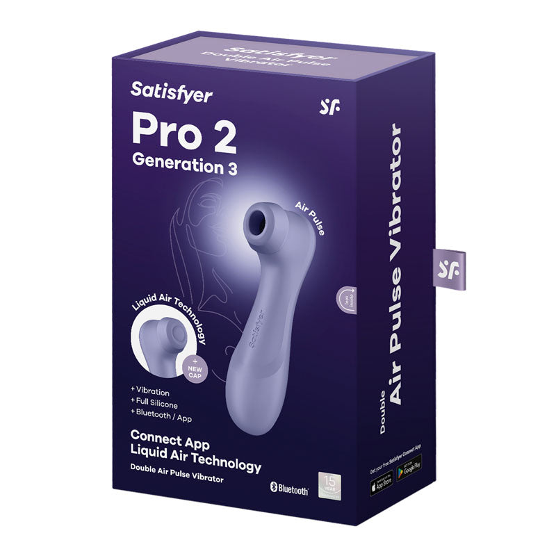 Satisfyer Pro 2 Generation 3 With App Control Lilac Lilac Touch Free Usb Rechargeable Clitoral Stimulator