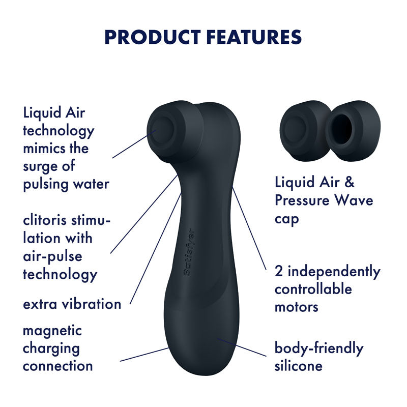 Satisfyer Pro 2 Generation 3 Dark Grey Dark Grey Touch Free Usb Rechargeable Clitoral Stimulator