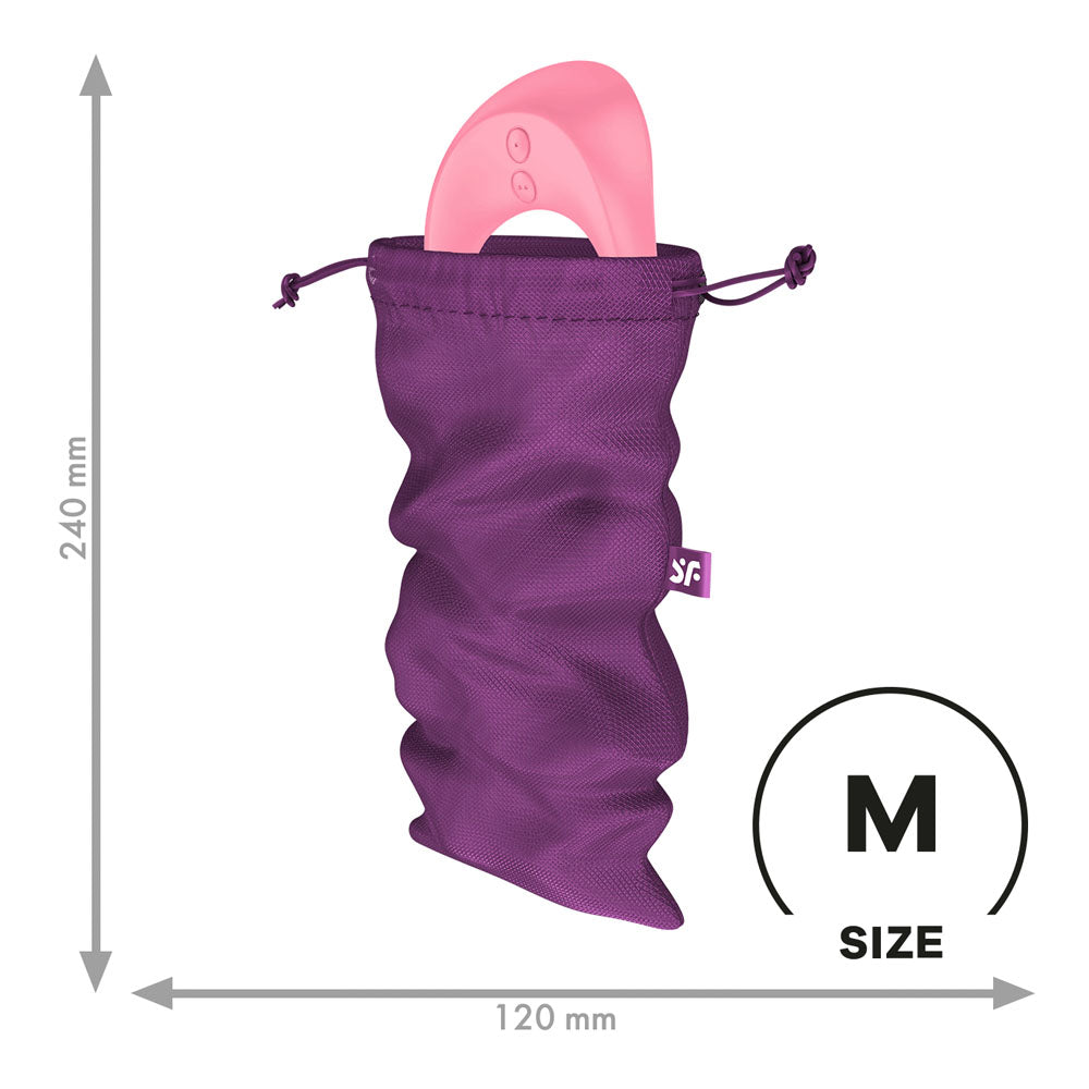 Satisfyer Treasure Bag Medium Violet Violet Medium Toy Storage Bag