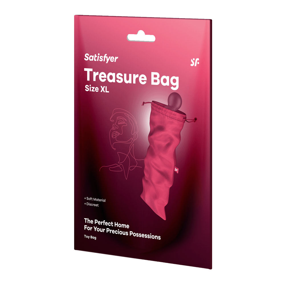 Satisfyer Treasure Bag X Large Pink Pink Xl Toy Storage Bag