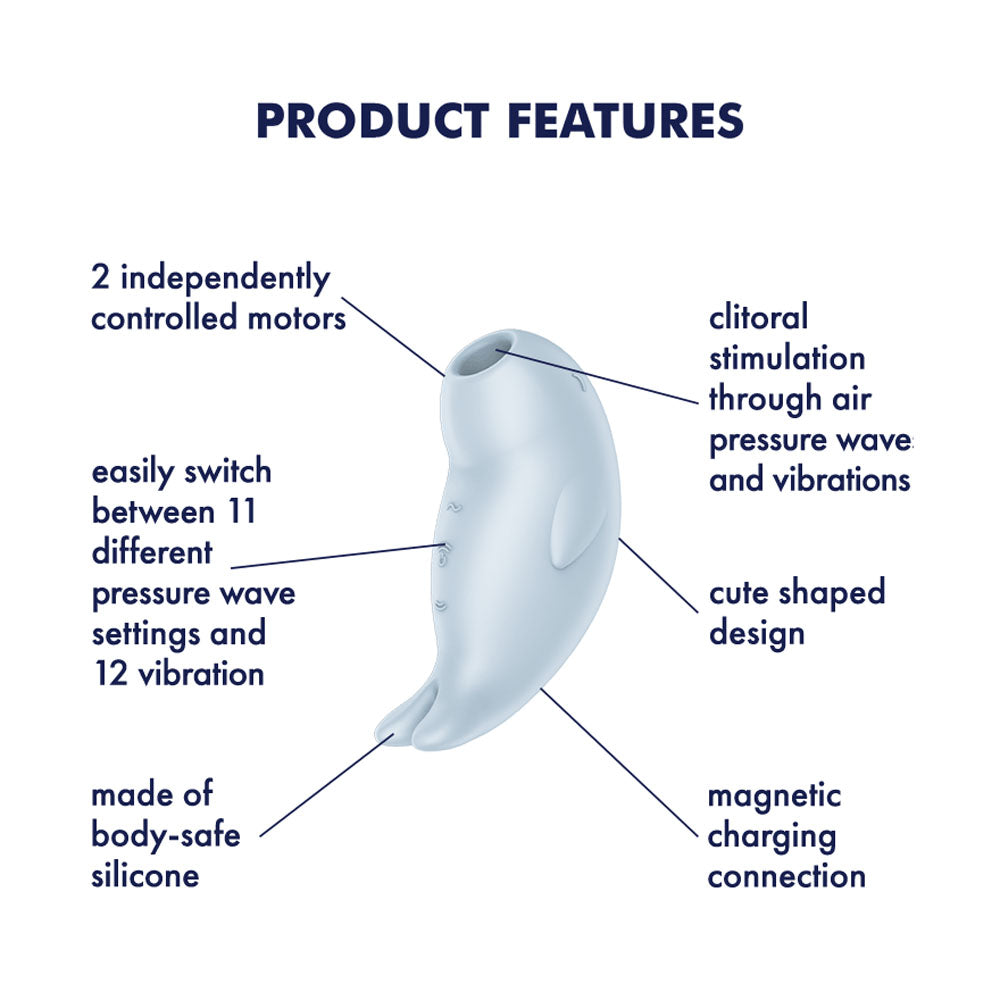 Satisfyer Seal You Soon Baby Blue Usb Rechargeable Air Pulse Stimulator