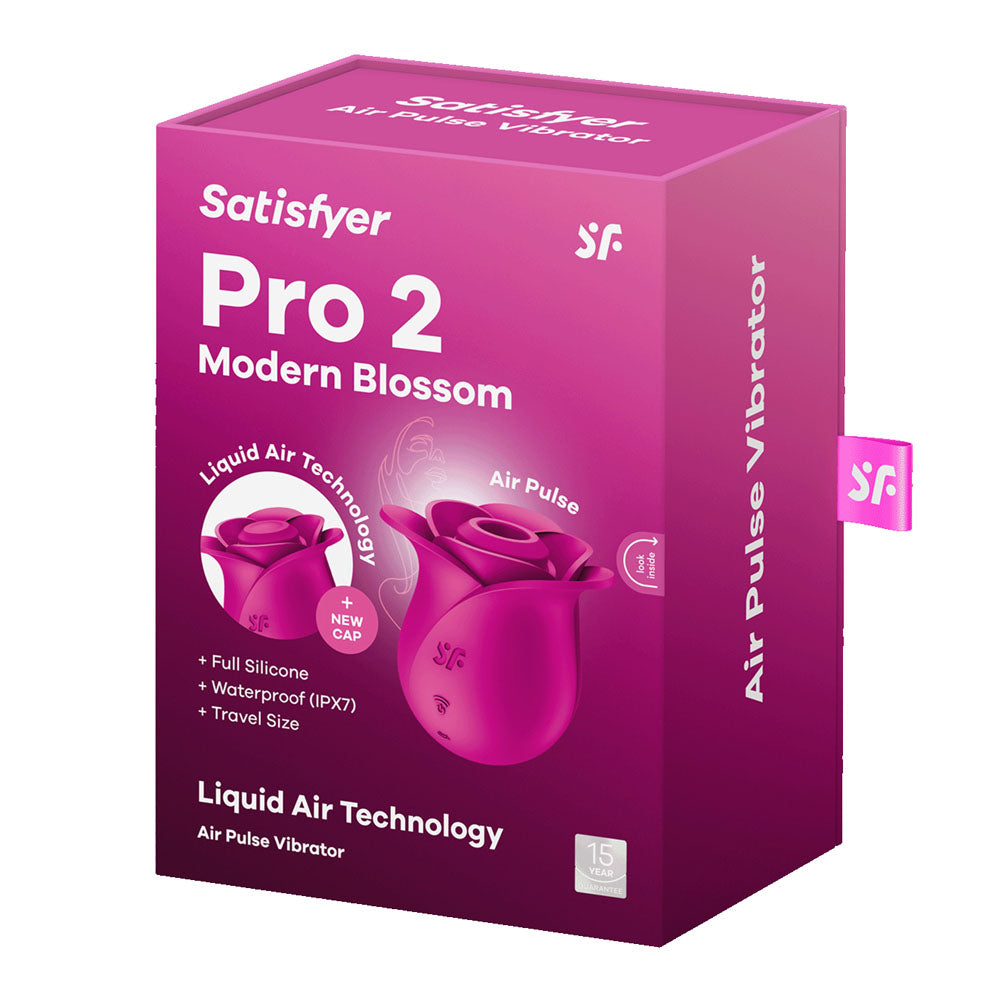Satisfyer Pro 2 Modern Blossom Modern Pink Usb Rechargeable Air Pulse Rose Stimulator