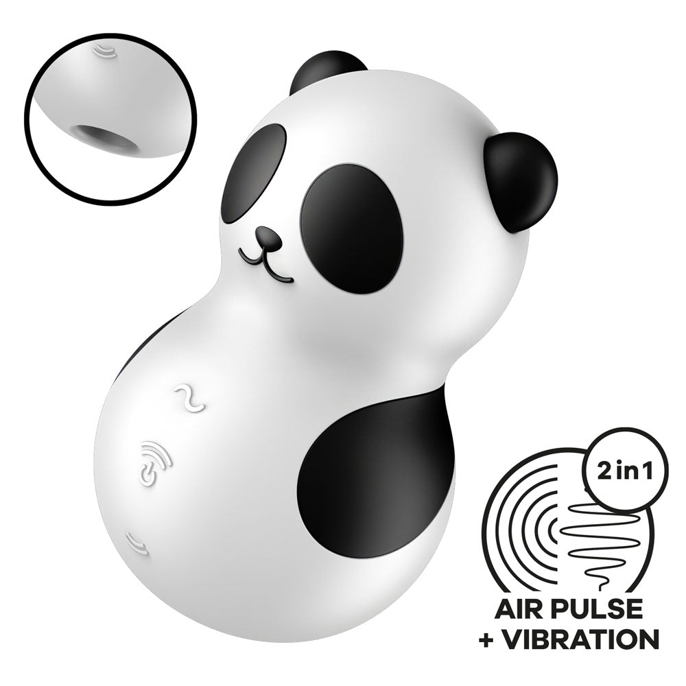 Satisfyer Pocket Panda Black Usb Rechargeable Air Pulse Stimulator