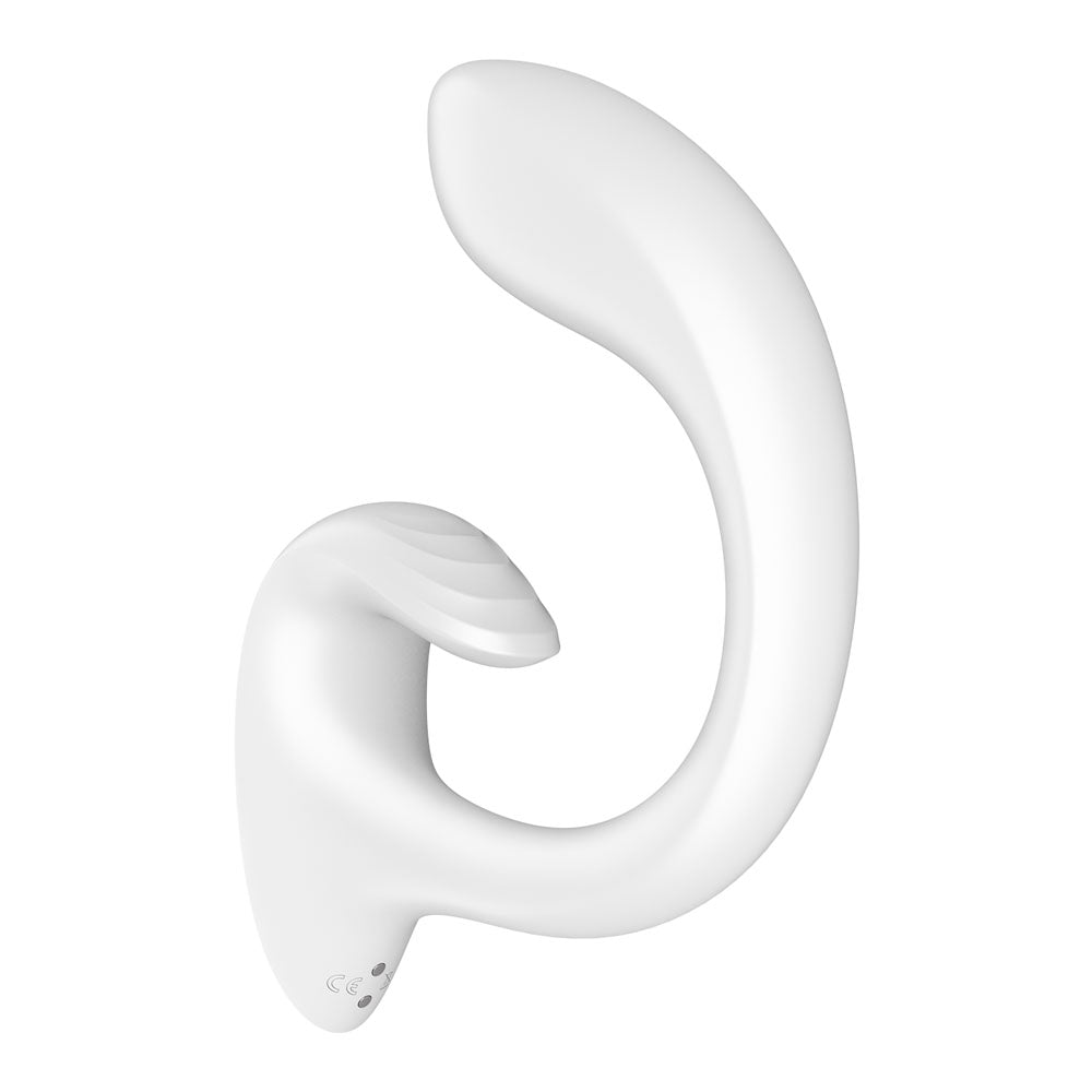 Satisfyer G For Goddess 1 White White Usb Rechargeable Vibrator With Clit Stim