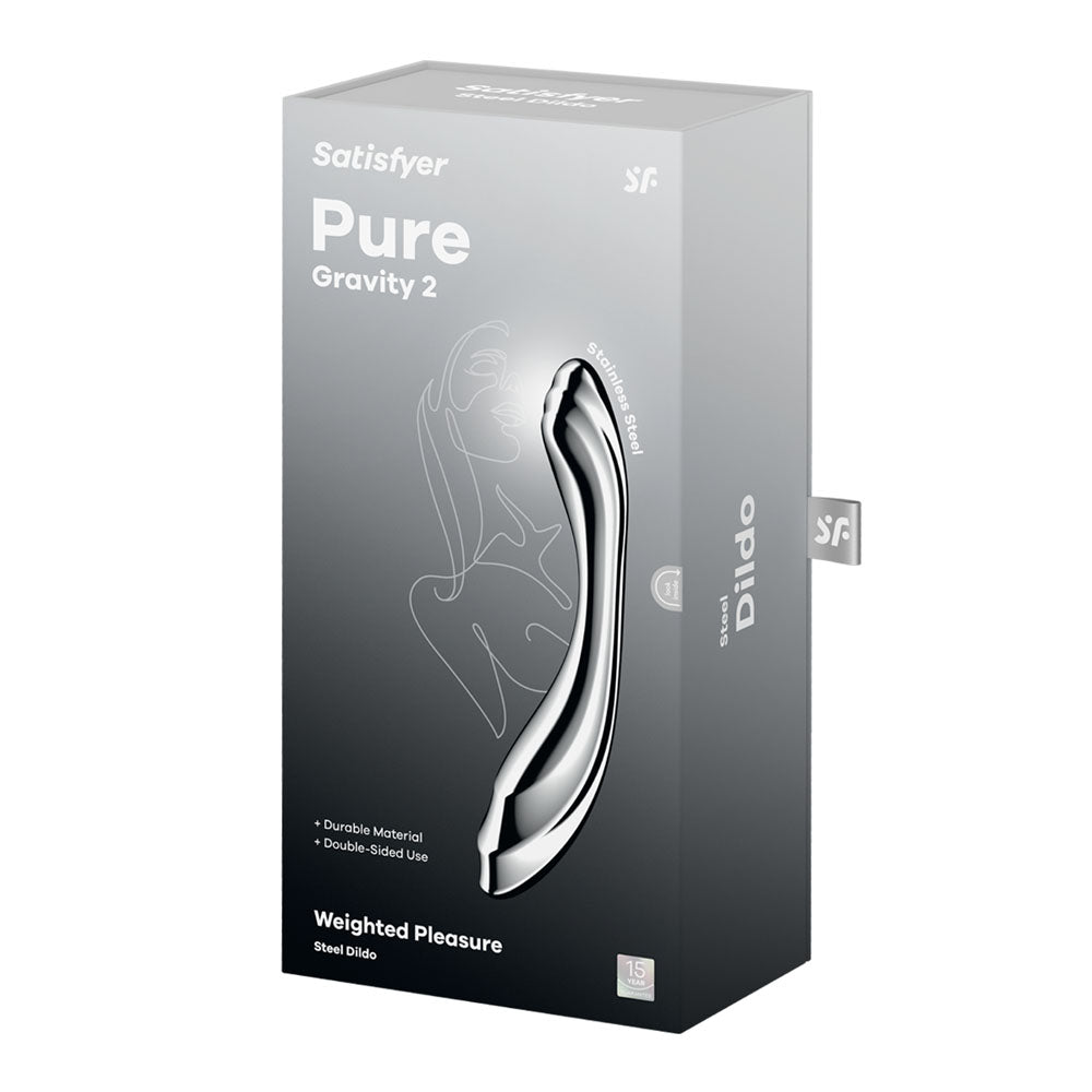Satisfyer Pure Gravity 2 Chrome Steel 21 Cm Dildo