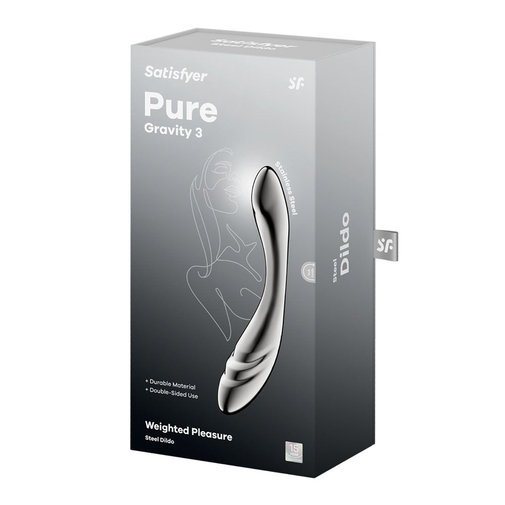 Satisfyer Pure Gravity 3 Chrome Steel 21 Cm Dildo