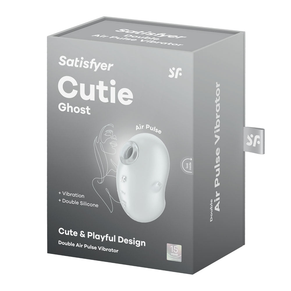 Satisfyer Cutie Ghost White White Usb Rechargeable Air Pulse Stimulator