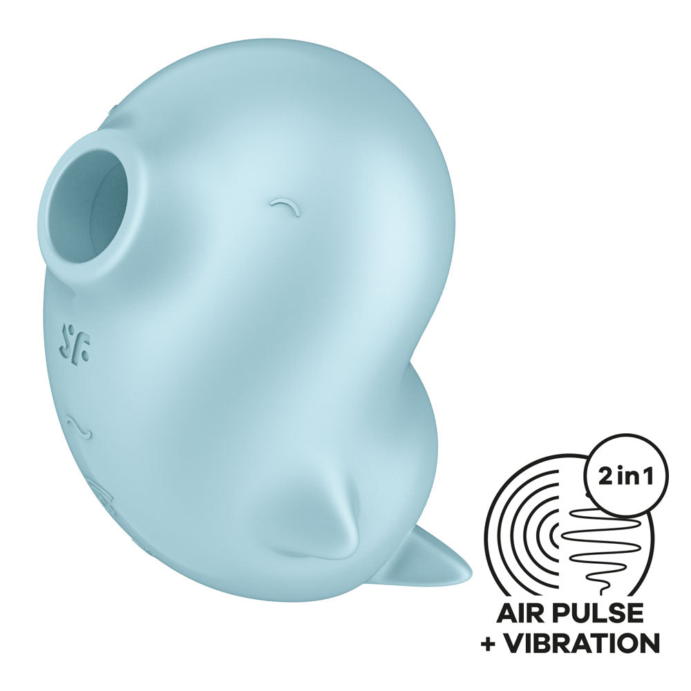 Satisfyer Sassy Seal Light Blue Usb Rechargeable Air Pulse Stimulator