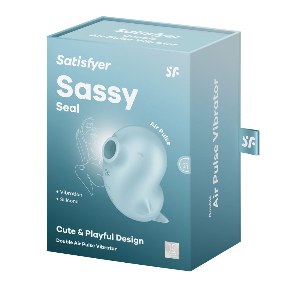 Satisfyer Sassy Seal Light Blue Usb Rechargeable Air Pulse Stimulator