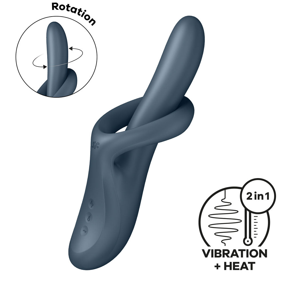 Satisfyer Heat Flex 4 Grey Grey Usb Rechargeable Heating Vibrator
