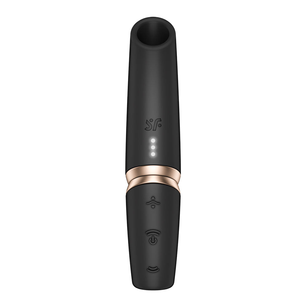 Satisfyer Perfect Kiss Black Usb Rechargeable Air Pulse Stimulator