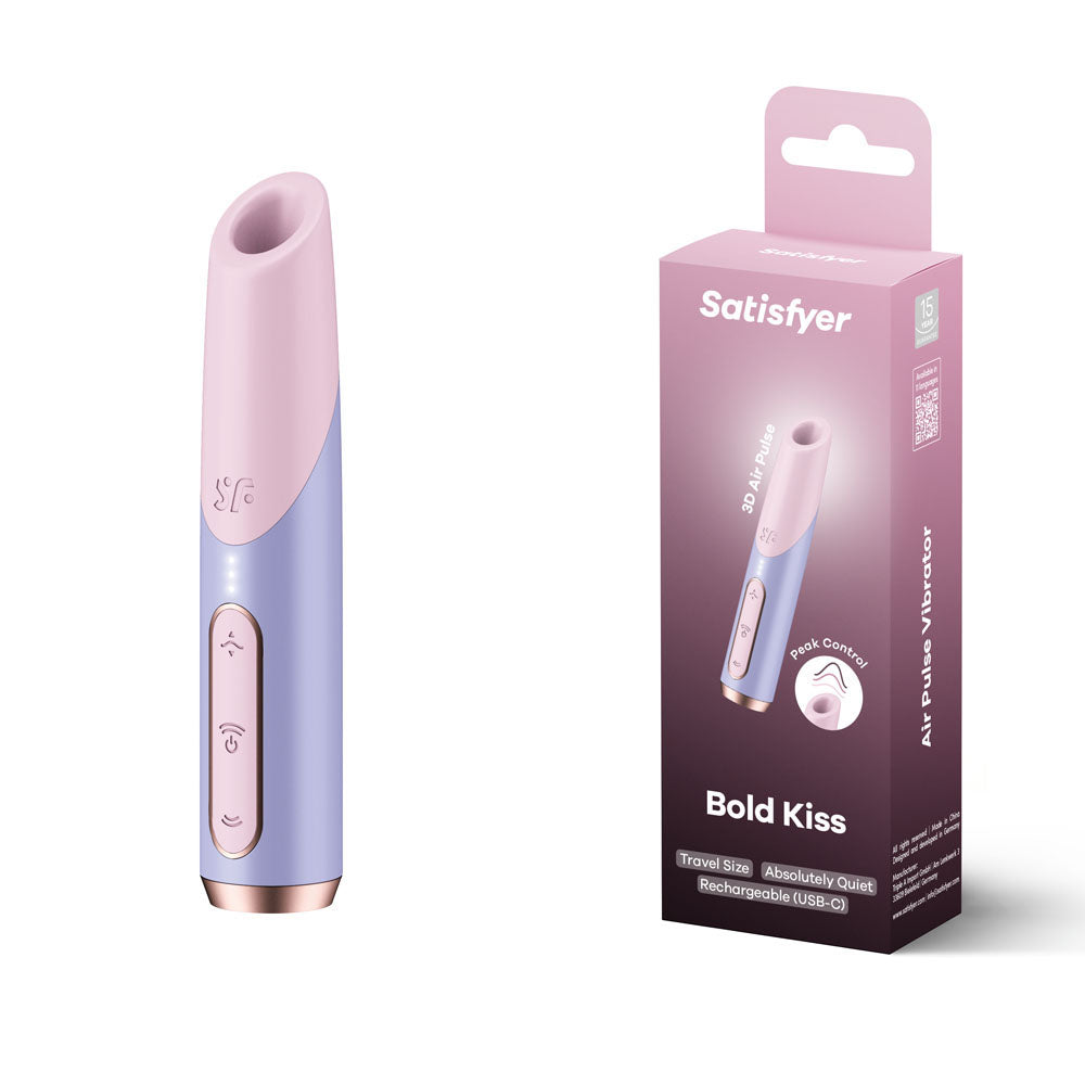 Satisfyer Bold Kiss Purple Usb Rechargeable Air Pulse Stimulator