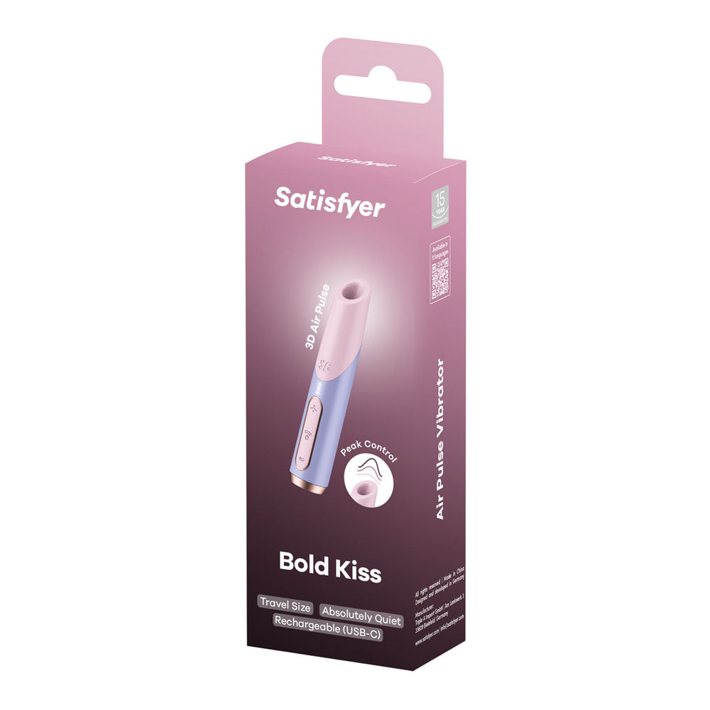 Satisfyer Bold Kiss Purple Usb Rechargeable Air Pulse Stimulator