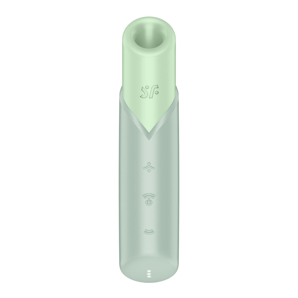 Satisfyer Naughty Kiss Mint Green Usb Rechargeable Air Pulse Stimulator