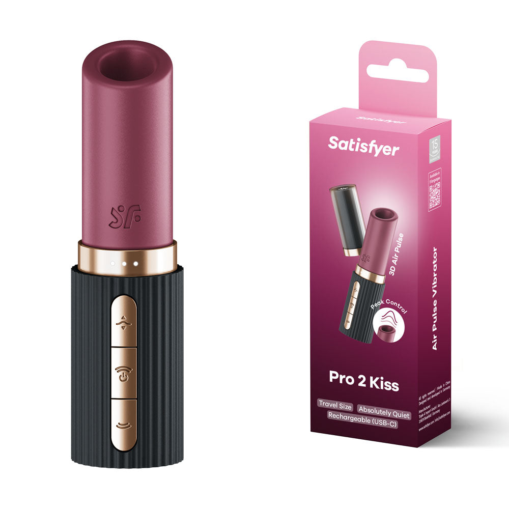 Satisfyer Pro 2 Kiss Red/Black Usb Rechargeable Air Pulse Stimulator