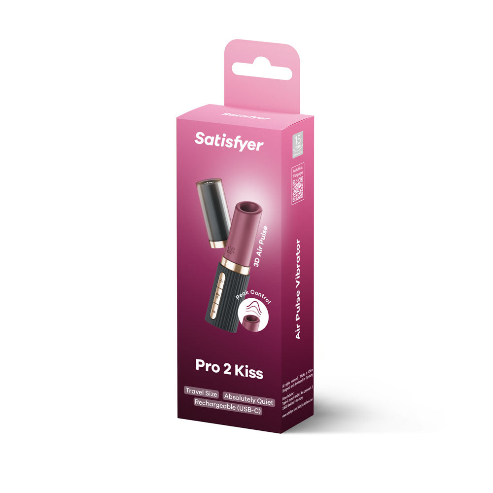 Satisfyer Pro 2 Kiss Red/Black Usb Rechargeable Air Pulse Stimulator