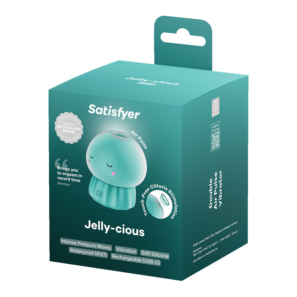 Satisfyer Jelly Cious Green Green Usb Rechargeable Air Pulse Stimulator