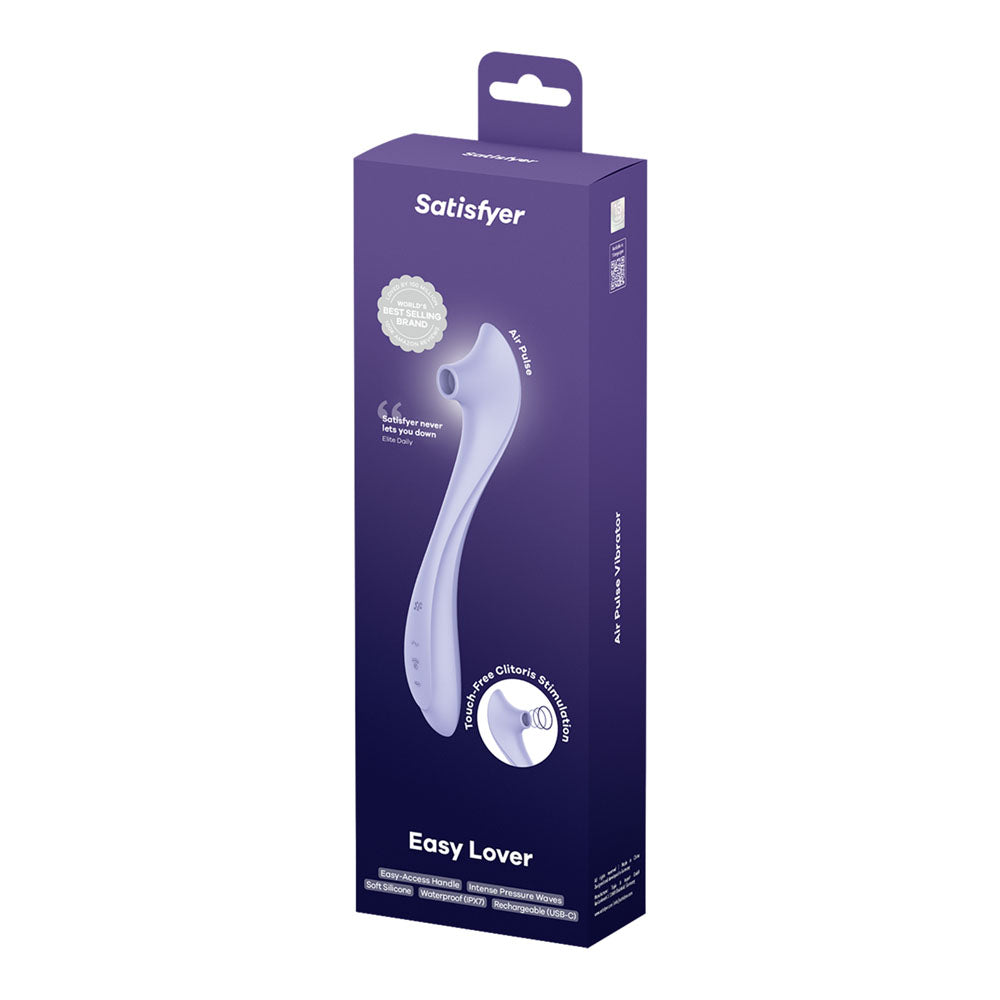Satisfyer Easy Lover Purple Usb C Rechargeable Air Pulse Clitoral Stimulator