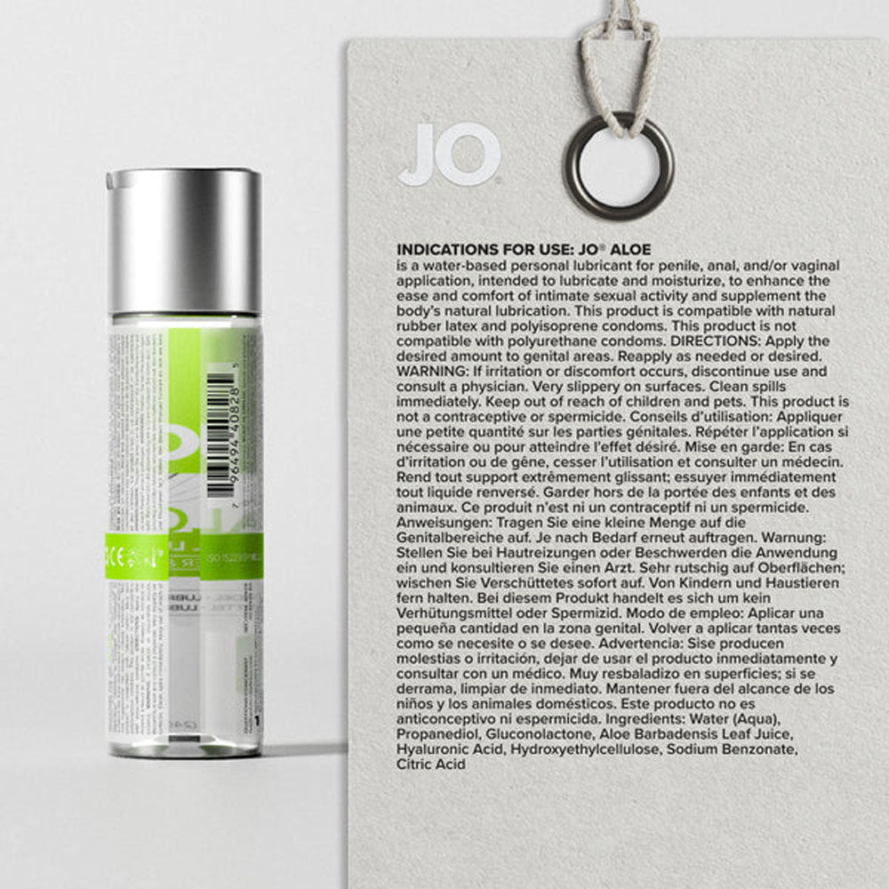 Jo Aloe 60ml Water Based Lubricant With Aloe 60 Ml Bottle