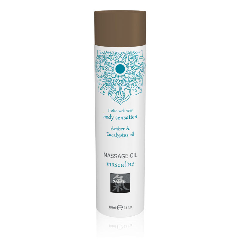 Shiatsu Massage Oil Masculine Amber & Eucalyptus Oil Scented 100 Ml