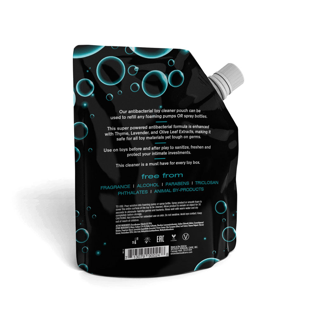 Wicked Foaming & Spray Toy Cleaner Refill Unscented Antibacterial Toy Cleaner 710 Ml (24 Oz) Pouch