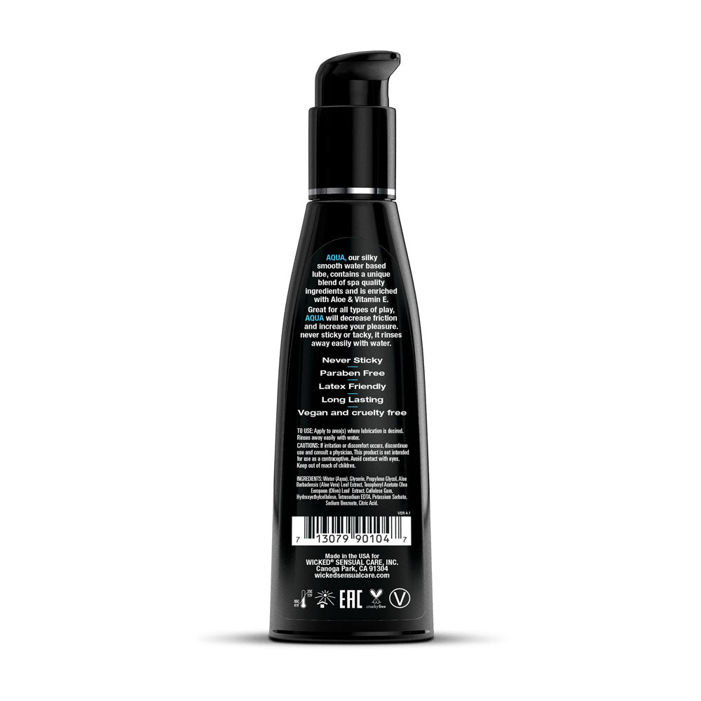 Wicked Aqua Water Based Lubricant 120 Ml (4 Oz) Bottle