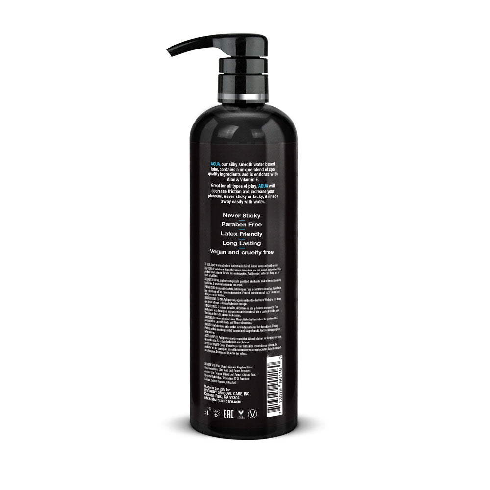 Wicked Aqua Water Based Lubricant 476 Ml (16 Oz) Bottle