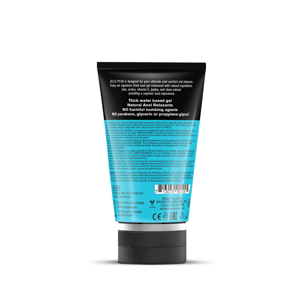 Wicked Jelle Plus Relaxing Water Based Anal Lubricant 120 Ml Bottle