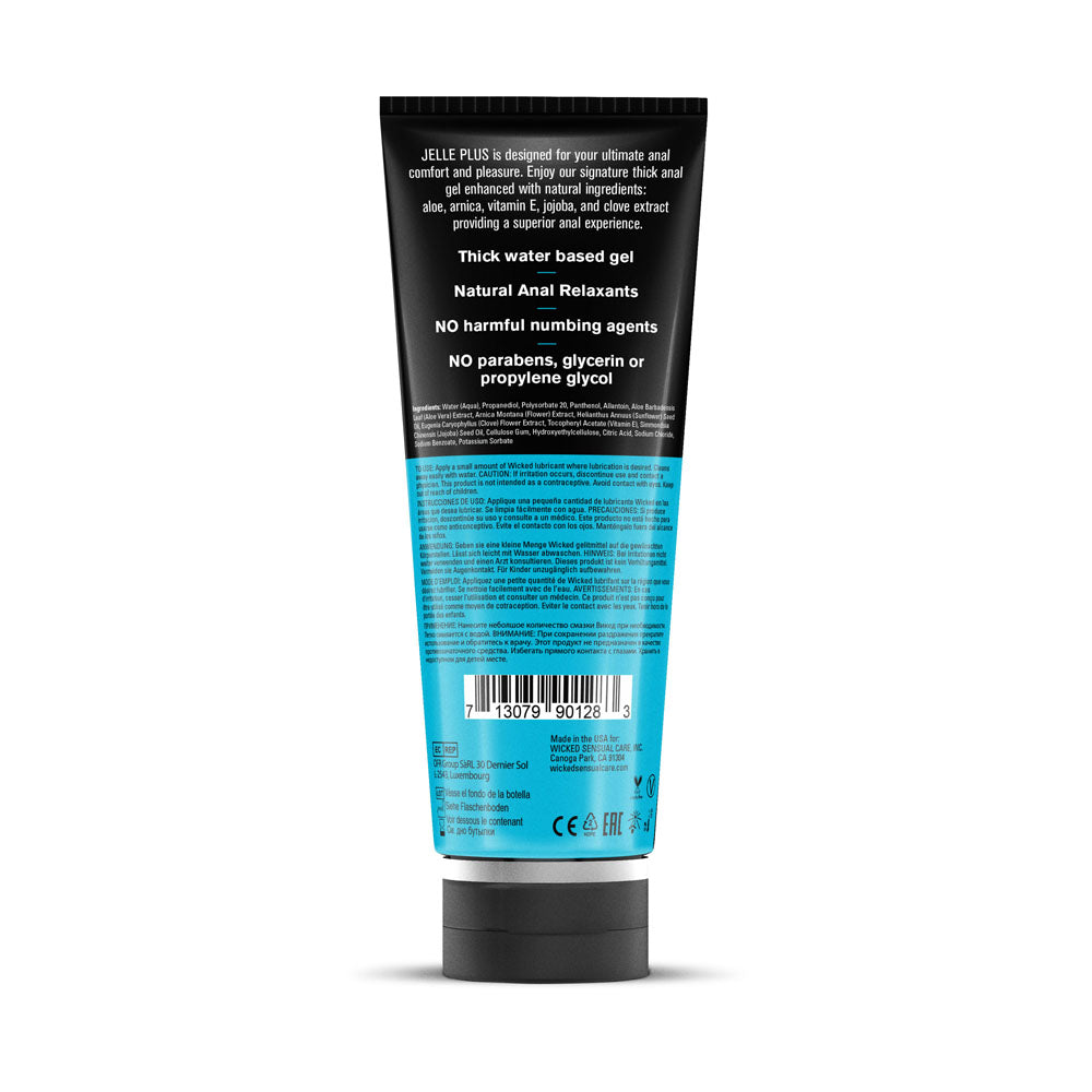 Wicked Jelle Plus Relaxing Water Based Anal Lubricant 240 Ml Bottle