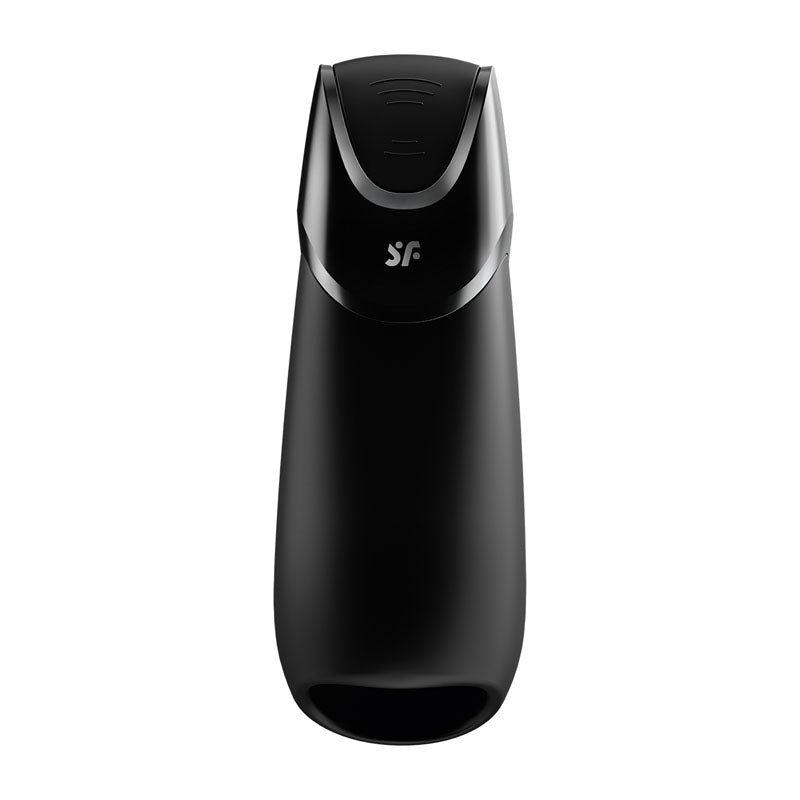 Satisfyer Men Vibration+ Black Usb Rechargeable Masturbator With App Control
