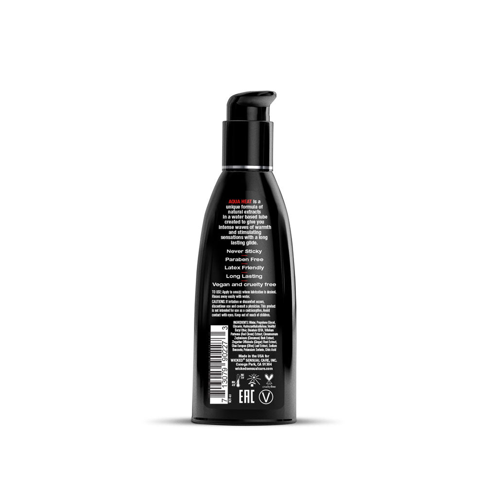 Wicked Aqua Heat Warming Water Based Lubricant 60 Ml (2 Oz) Bottle