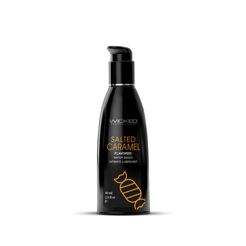 Wicked Aqua Salted Caramel Salted Caramel Flavoured Water Based Lubricant 60 Ml (2 Oz) Bottle