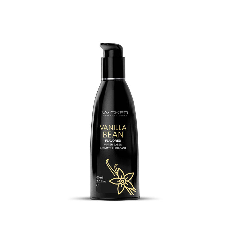 Wicked Aqua Vanilla Bean Vanilla Bean Flavoured Water Based Lubricant 60 Ml (2 Oz) Bottle