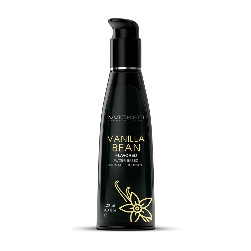 Wicked Aqua Vanilla Bean Vanilla Bean Flavoured Water Based Lubricant 120 Ml (4 Oz) Bottle