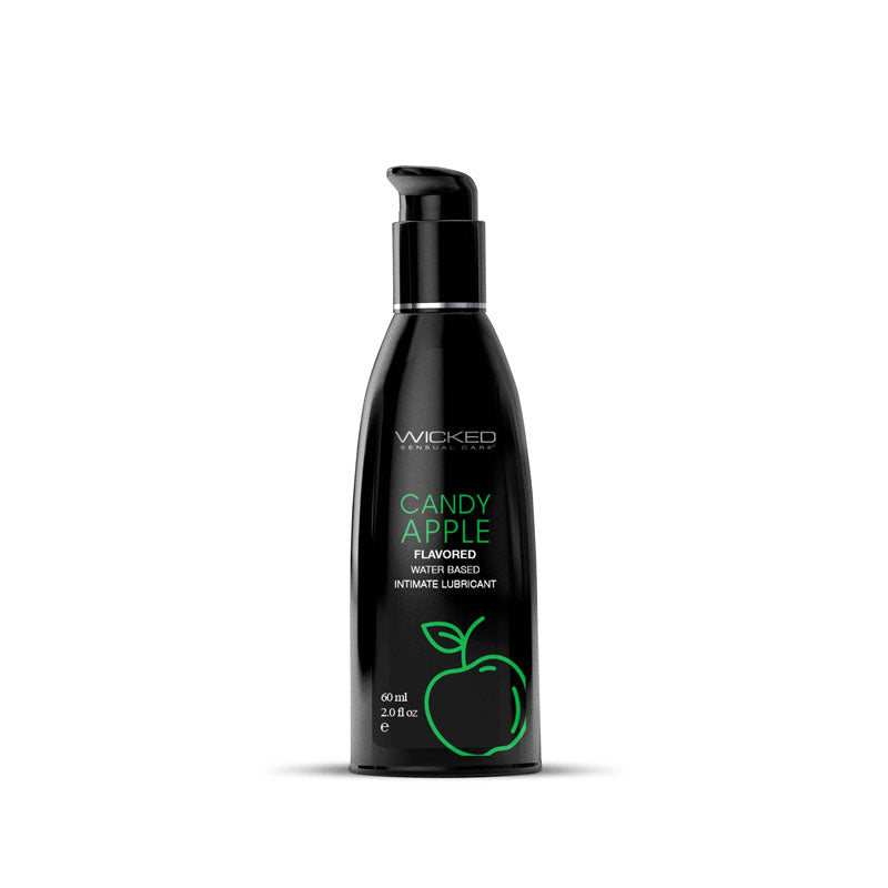Wicked Aqua Candy Apple Candy Apple Flavoured Water Based Lubricant 60 Ml (2 Oz) Bottle