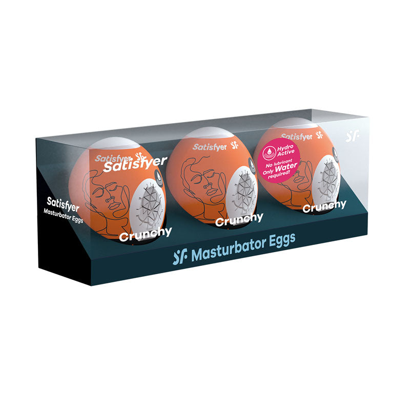 Satisfyer Masturbator Eggs Crunchy 3 Pack Set Of 3 Stroker Sleeves