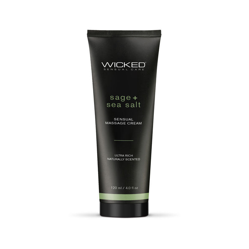 Wicked Sage + Sea Salt Sensual Massage Cream Scented Massage Cream 120 Ml Tube