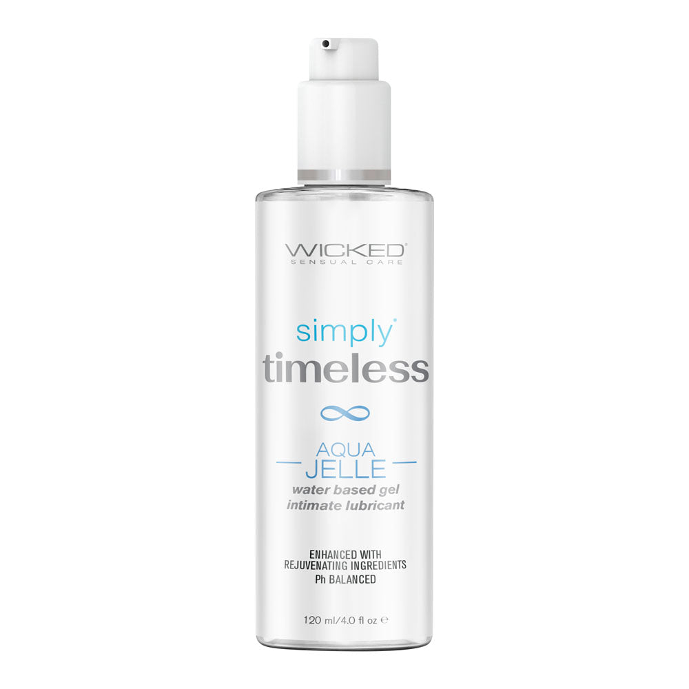 Wicked Simply Timeless Aqua Jelle Water Based Anal Lubricant 120 Ml (4 Oz) Bottle