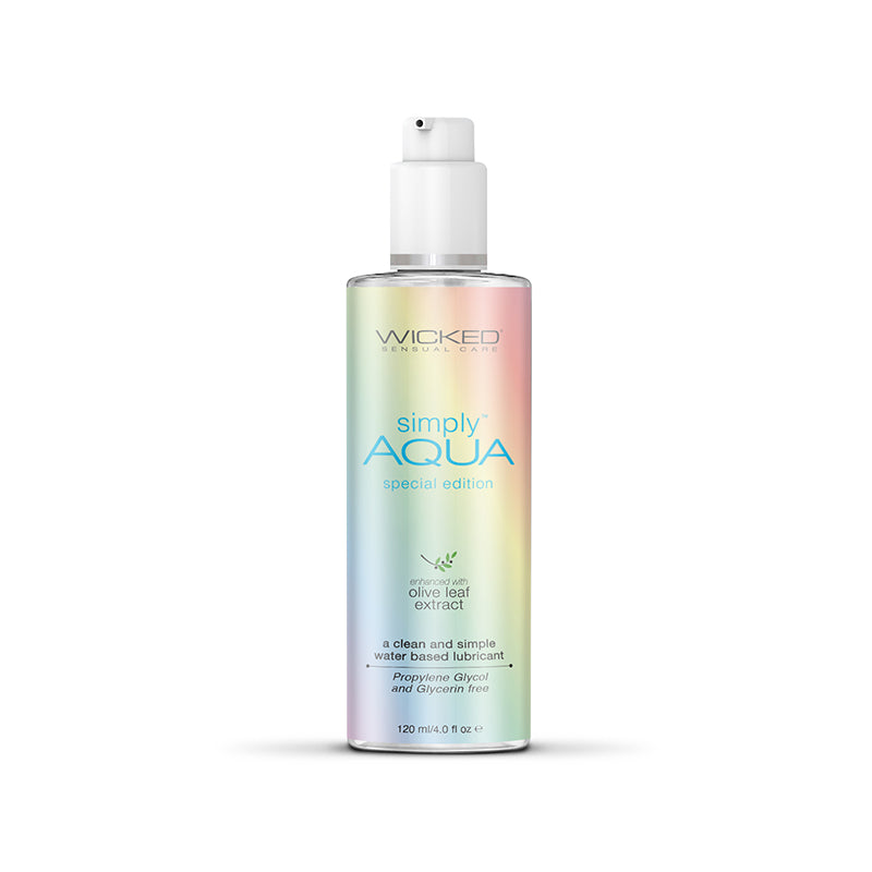 Wicked Simply Aqua Pride Water Based Lubricant 120 Ml (4 Oz) Bottle
