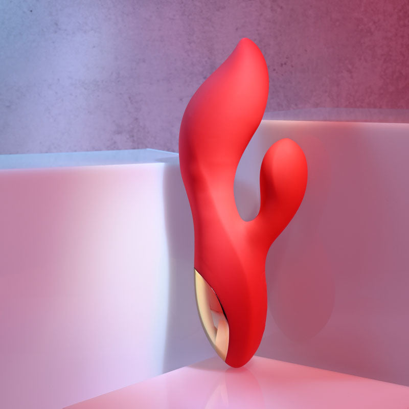 Adam & Eve Eve's Big And Curvy G Red 19.8 Cm Usb Rechargeable Rabbit Vibrator