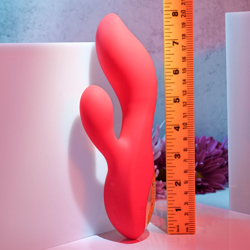 Adam & Eve Eve's Big And Curvy G Red 19.8 Cm Usb Rechargeable Rabbit Vibrator