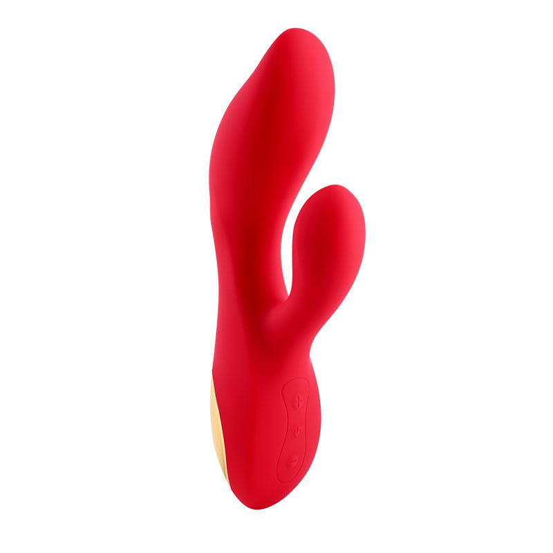Adam & Eve Eve's Big And Curvy G Red 19.8 Cm Usb Rechargeable Rabbit Vibrator