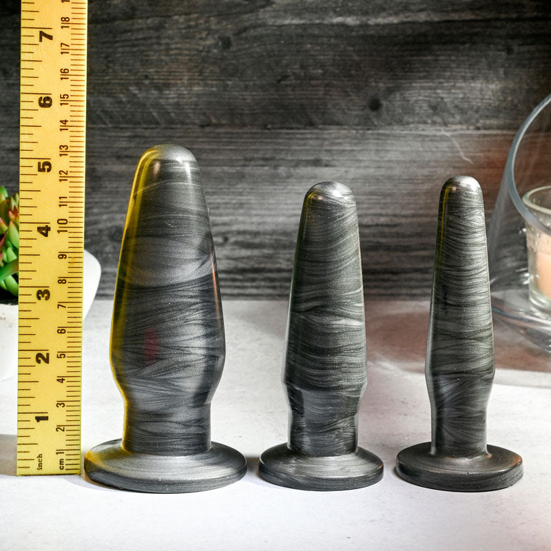 Adam & Eve Anal Rockets Trainer Set Black Butt Plugs Set Of 3 Sizes