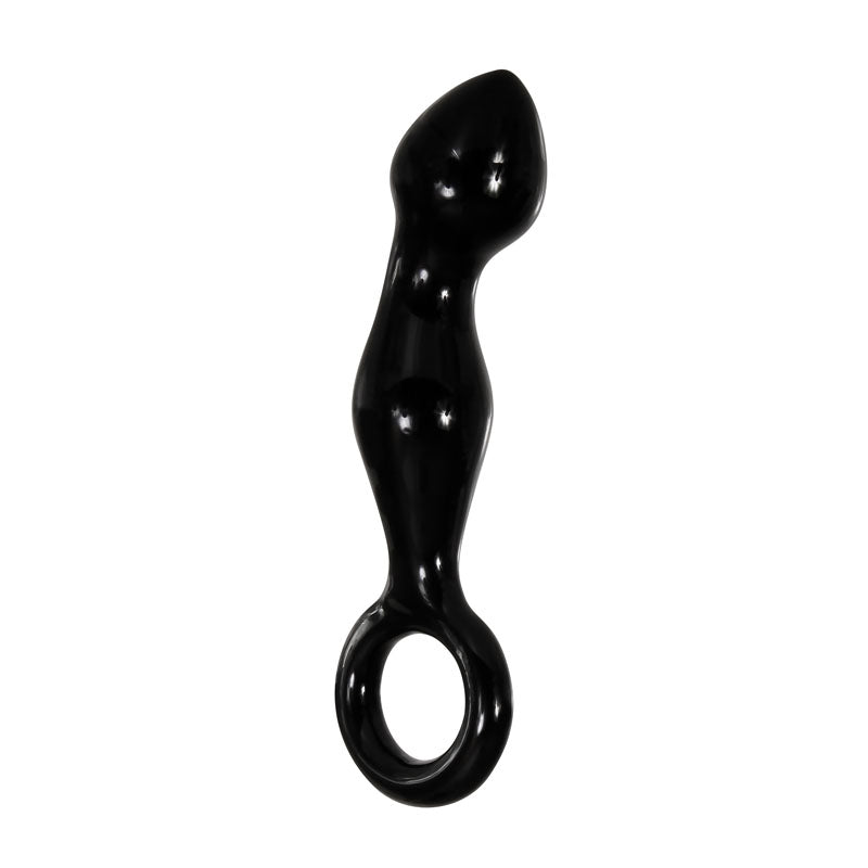 Adam & Eve Adams Glass Prostate Massager Black Glass 16.6 Cm Prostate Massager