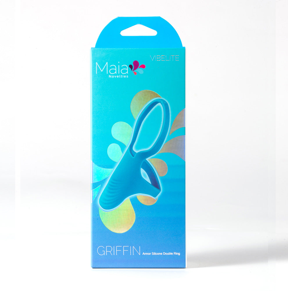 Maia Griffin Blue Silicone Cock Ring