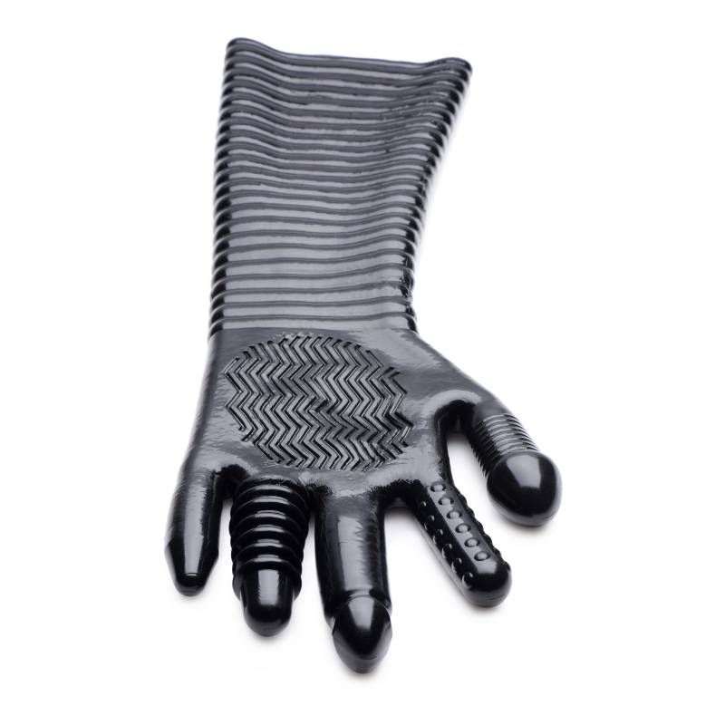 Master Series Pleasure Fister Black Textured Fisting Glove