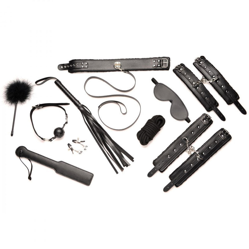 Master Series Hook Up 10 Piece Plush Bondage Set 10 Piece Set